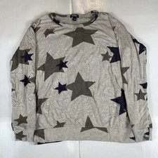 Buffalo David Bitton Womens Shirt Top Blouse Sz S Long Sleeve Pullover Stars