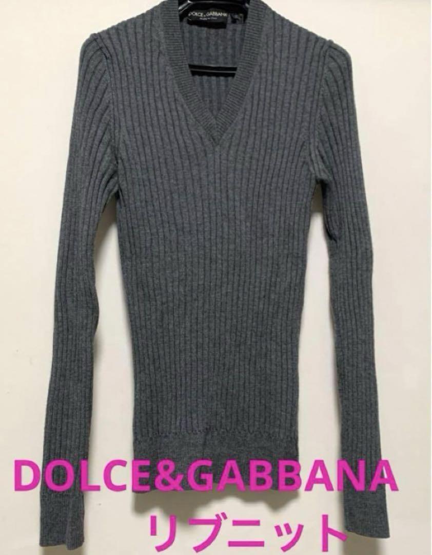 Dolce&Gabbana Women M Linen Rib Knit V-Neck Elegant Cozy Soft 