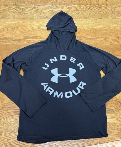 Under Armour, Heat-Gear, Youth Hoodie, Black, XL, Loose
