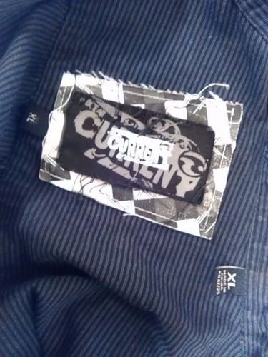 OCEAN CURRENT CAMICIA UOMO EXTRA LARGE, XL A RIGHE MANICA CORTA ABBOTTONATA, (H) - Foto 3 di 7