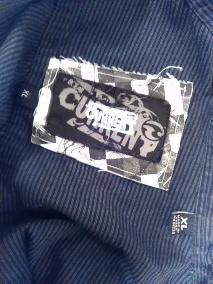 CAMISA OCEAN CURRENT HOMBRE EXTRA GRANDE, XL RAYAS MANGA CORTA ABOTONADA, (H) Foto 3 de 4