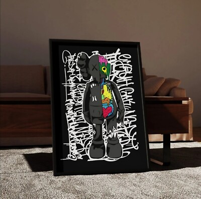 Zombie Kaws Art Piece wallart home decor Canvas Poster Portrait