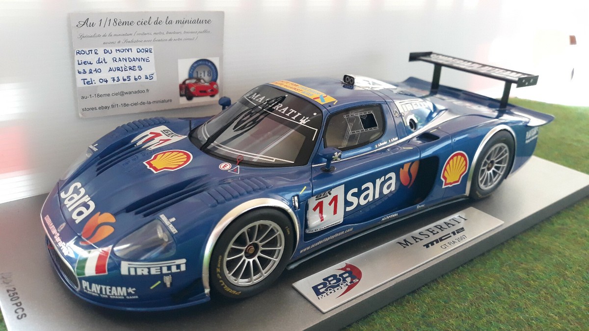 MASERATI MC12 FIA GT ITALIA 2007 11 SARA team PLAY 1/18 BBR