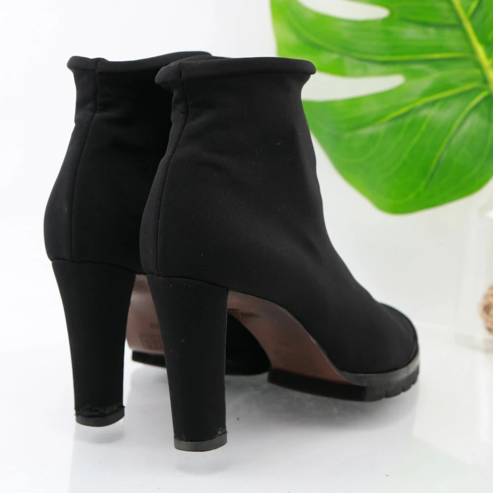 Женские сапоги Walter Steiger размер 39 9 черные неопреновые с выступающей подошвой на блочном каблуке - Изображение 4 из 4