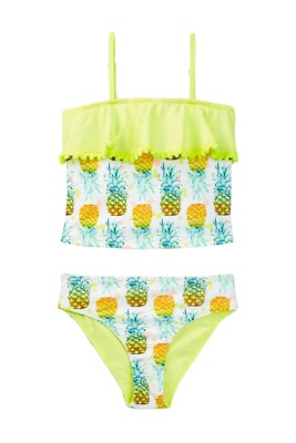 JANTZEN Little Girls' 4 Pineapple Paradise Flounce 2Pc Tankini Swim Set NWT