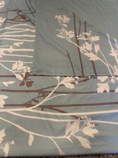 Blue Floral Shower Curtain 72x72 Fabric Bathroom Waterproof Spa Decor