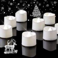 Homemory 24-Pack Pure White Flameless LED Tea Pack of 24, Glow 