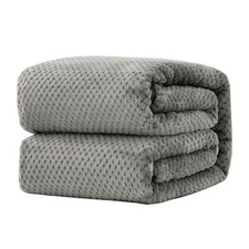 Luxury Popcorn Waffle Blanket Large Warm Fleece Soft Throw Over Bed Sofa Travel