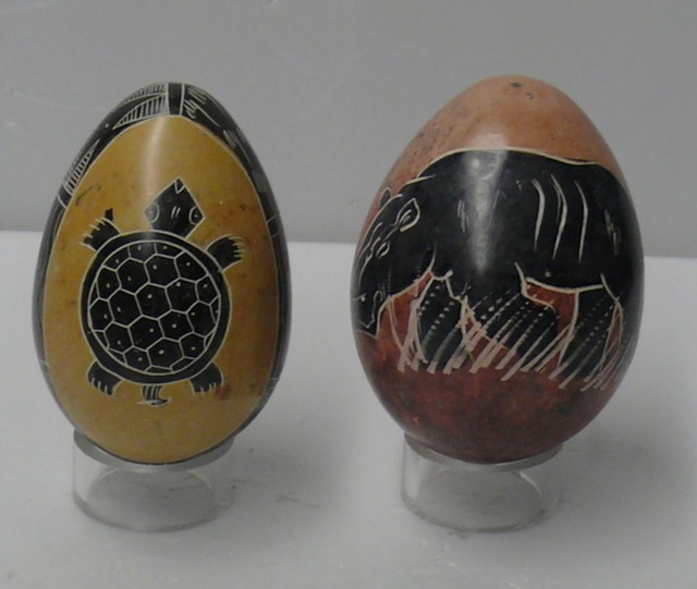 STONE EGGS FROM KENYA > TWO CARVED STONE EGGS FROM KENYA eBay