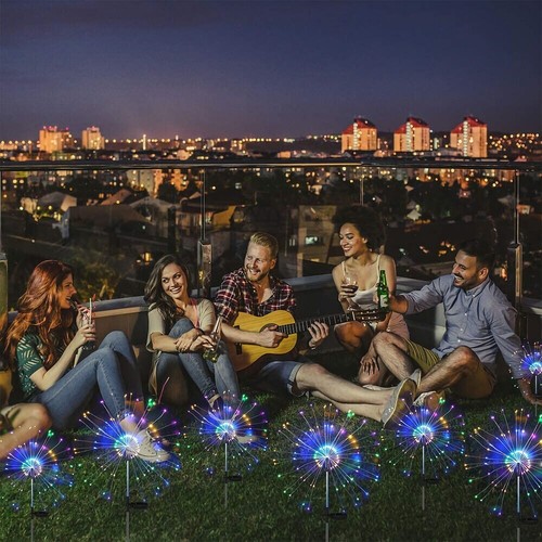 150LED Solar Firework Lights Waterproof Path Lawn Garden Christmas Decor Lamp US - Picture 29 of 47