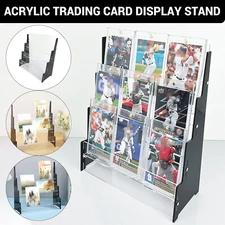 3-Tier Sports Card Display Rack Baseball Card Storage Box Coin Display Stand