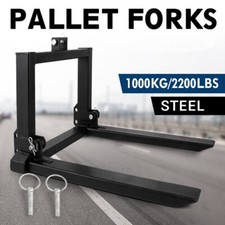 1T Palettengabel Gabelträger Gabelzinken Dreipunkt vollstahl 1000kg  Cat1/2