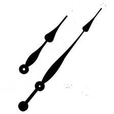 Number 6 hands, 12" Balanced Hands, Wall Clock ,  (MOTOR NOT INCLUDED)