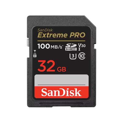 SanDisk Extreme PRO SDHC UHS-I Memory Card, 32GB, Class 10, U3, V30, 4K UHD