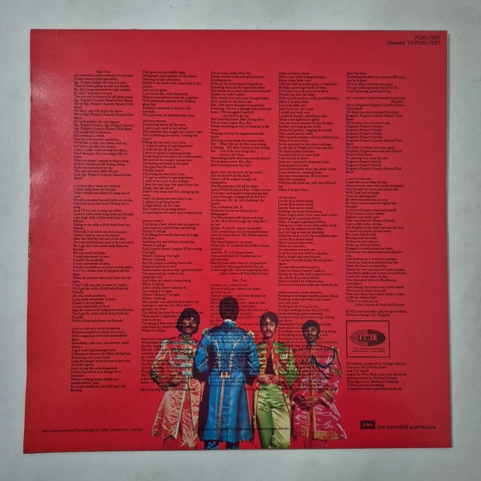 THE BEATLES - 'Sgt. Pepper's Lonely Hearts Club Band' 12" Vinyl LP Record - Image 2 of 4