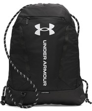 Under Armour Unisex Hustle Sackpack, 001 Black/Black/White, One Size Fits Most