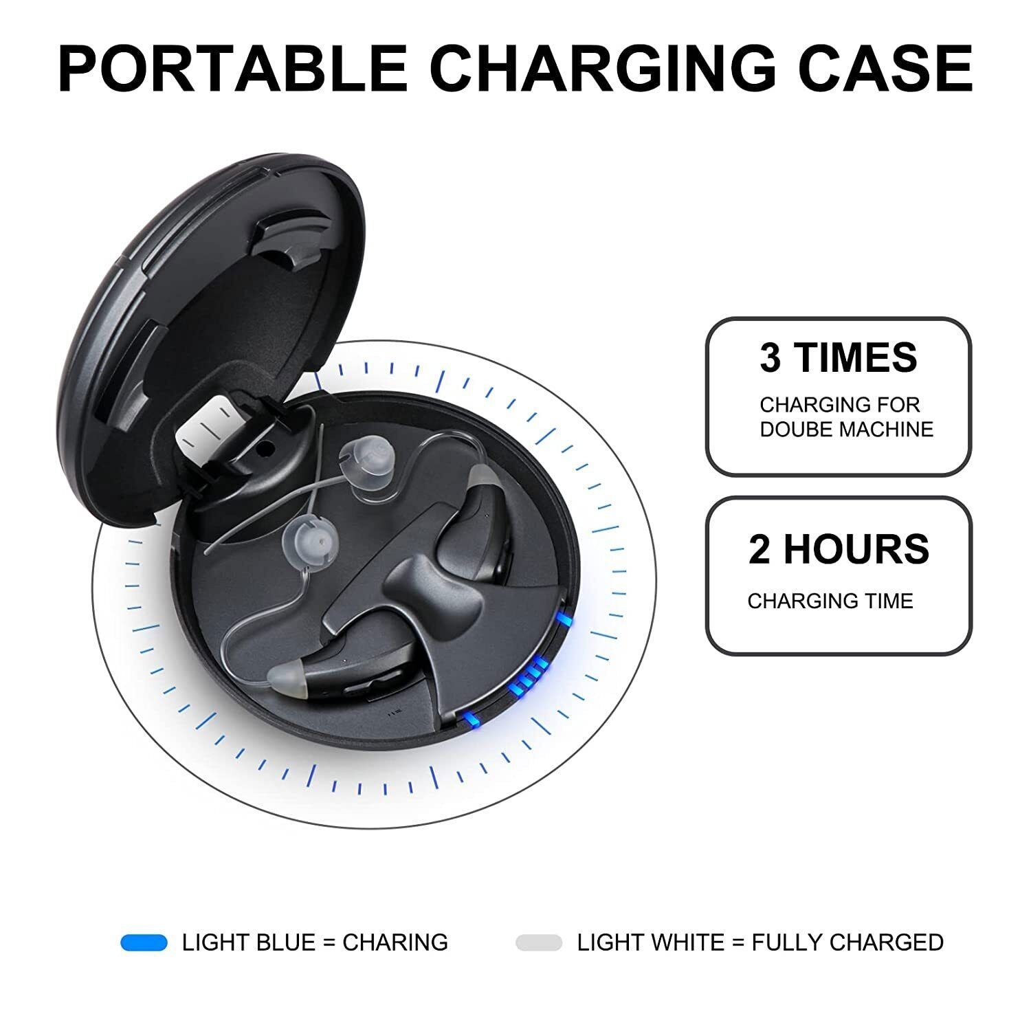 JINGHAO Digital Hearing Amplifier Noise Reduction,Charging Case,Chargeable