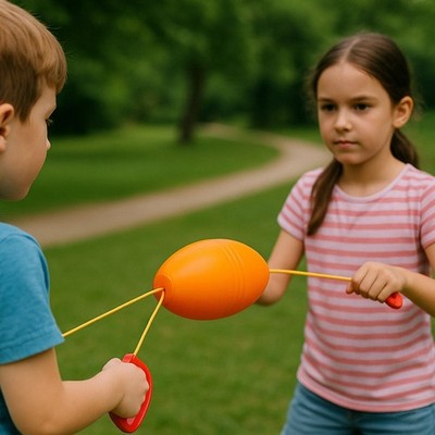 Jumbo Speed Pull Ball Set With Long Rope and Handles for Kids and A