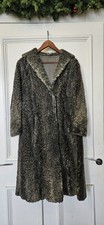 Vintage Grey Persian Lamb  Fur Coat,  lined, with velvet lined pockets. 