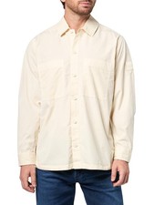 BOSS, Garment Dyed Twill Overshirt, Seed Pearl, XL
