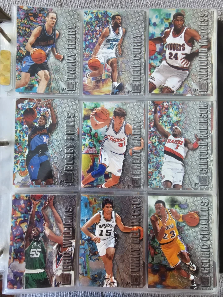 Lote de tarjetas de baloncesto Binder años 90. Más de 200 tarjetas. RC, HOF, Inserto Foto 4 de 4