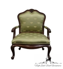 THOMASVILLE FURNITURE Louis XV Country French Provincial Soft Jade Upholstere...