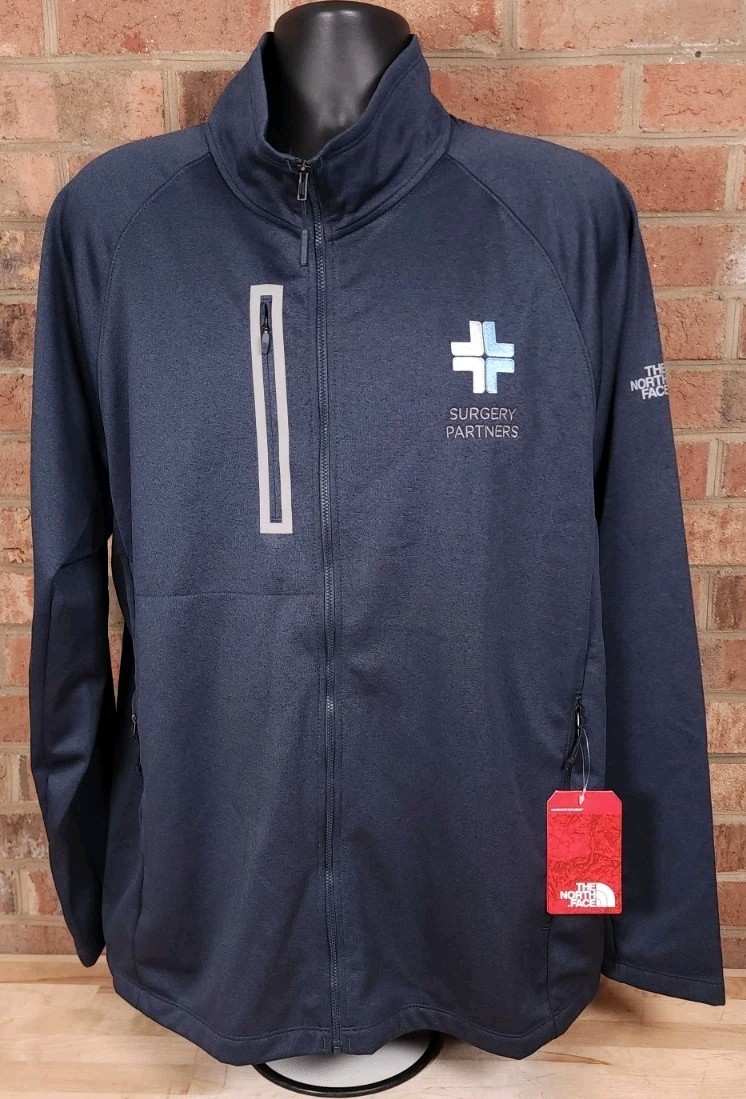 The North Face Canyon Flats Fleece Jacket Mens Size 2XL XXL Blue Full Zip NEW