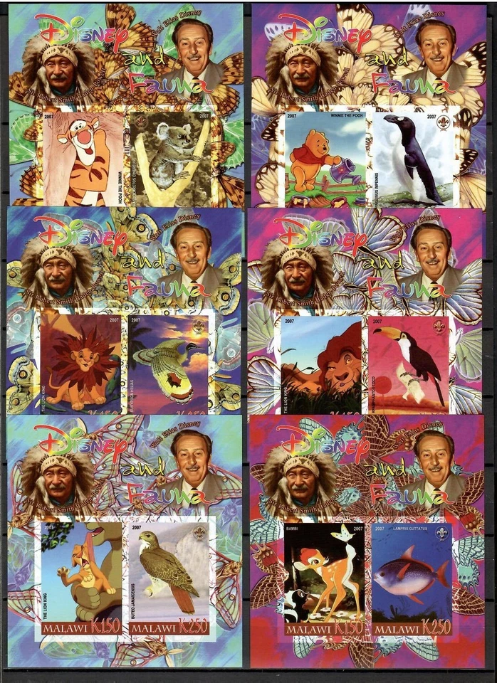 Composición de dibujos animados de Walt Disney [8] 50 diferentes juegos y s/s MNH #CNA344 Foto 4 de 4