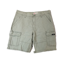 Wrangler cargo hiking shorts men's 38x10 khaki green relaxed stretch outdoor