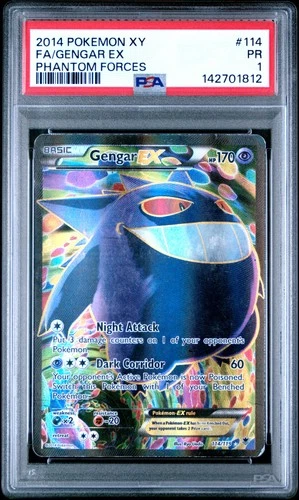 PSA 1 Gengar EX 114/119 2014 Phantom Forces Ultra Rare Pokemon Card