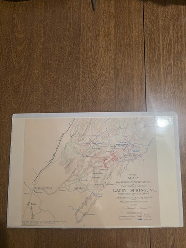 1890s Civil War Map of Lacey Spring, VA. By Jedediah Hotchkiss, Plate # 84.