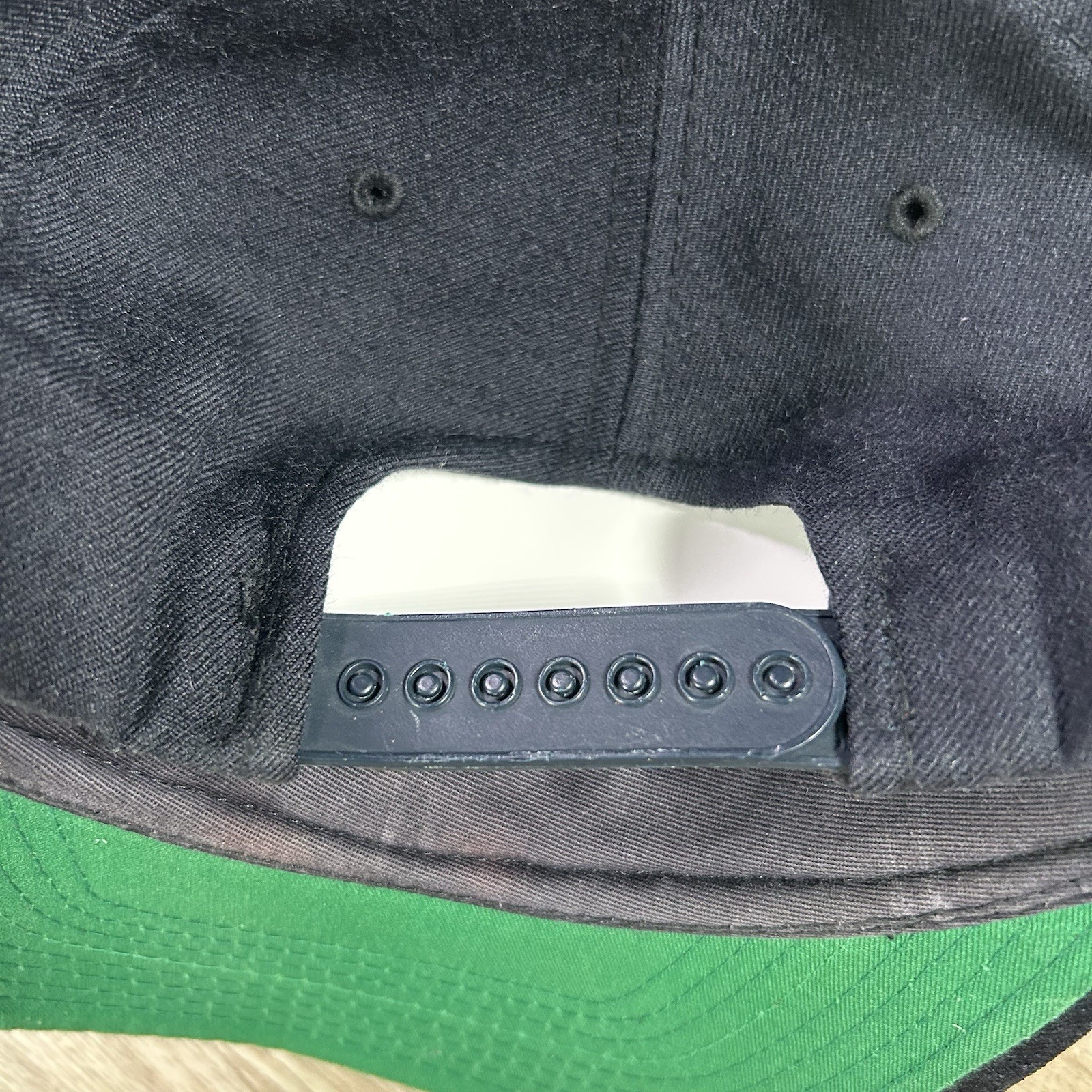 VTG American Needle New York Yankees Snapback Hat MLB Blue Patent 100% Wool Cap