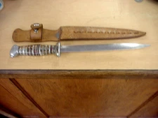 Nov 21  1943 WWII WW2 Theater Trench Fighting Knife With Flaming Bomb & Name