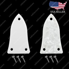 3Hole Plastic Guitar Truss Rod Cover Plate for Electric Guitar-White/White Pearl