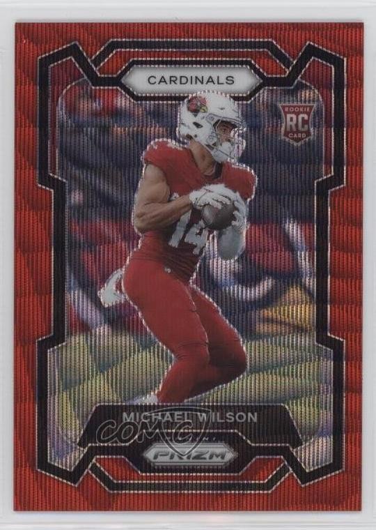 2023 Panini Prizm Rookies Red Wave 64/149 Michael Wilson #303 Rookie RC 16wm