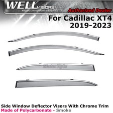 Wellvisors For 2019-2025 Cadillac Xt4 Window Visors Chrome Trim Rain Guards