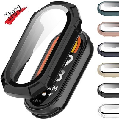 Für Xiaomi Mi Band 8 9 10 NFC / Ceramic PC Case Protector Schutzhülle mit Glas