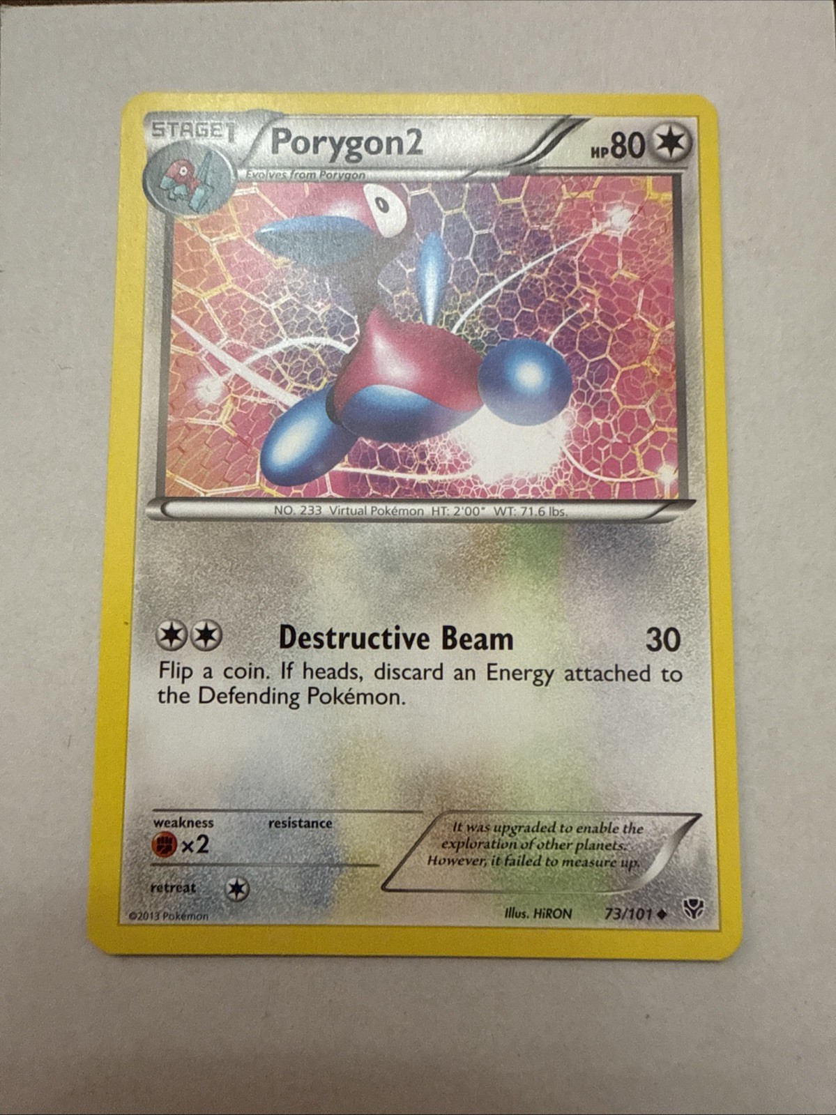 Porygon2 73/101 Uncommon Black & White: Plasma Blast Pokemon Card