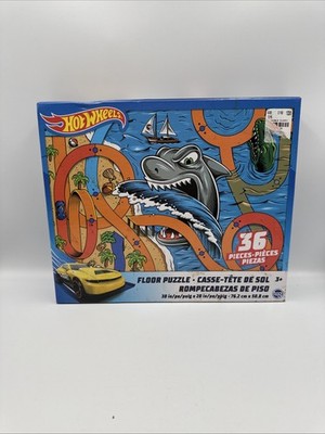 Hot Wheels Floor Puzzle 36 Piece 30x20 Ages 3+ New In Box | eBay