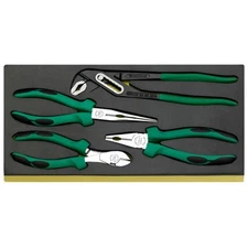 96838179 Pliers Set, TCS 6501–6602/4, 4 Pieces, Combination, Snipe Nose and W...