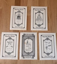 Vintage Brown House Dolls Easy Sew Design Pattern Lot of 5 Dresses/Bonnet 15-25"