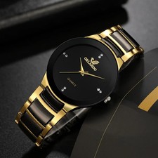 Men Watch Stainless Steel Quartz Luminous Classic Business Wristwatch