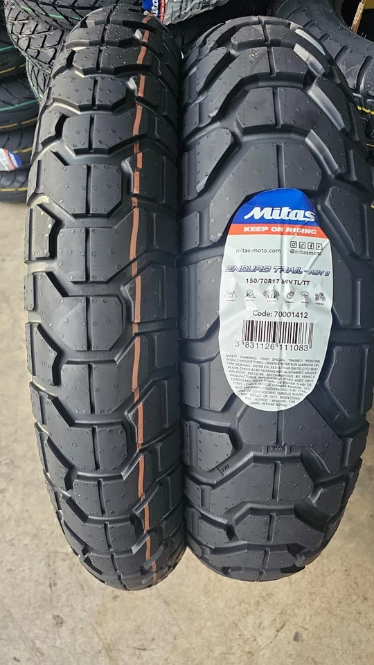 COPPIA 110/80 R19 59V  150/70 R17 69V M+S Mitas ENDURO TRAIL ADV 2 DOT2025 - Immagine 2 di 2