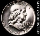 1957 Silver Franklin Half Dollar - Choice Gem Proof++++  Lustrous  #L4895