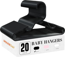 Plastic Baby Hangers for Closet 20 Pack, Durable Plastic Kids Hangers for Baby C
