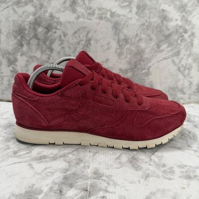 Reebok Classic Running Sneakers Womens 11 Red Suede Low Athletic Shoes Retro