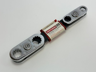 #ad Craftsman Tools Universal Flip Wrench 29677 SAE and Metric Torx Hex Spline NOS $39.99