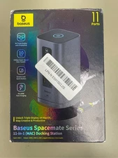 Baseus USB C Hub to DP 4K@60Hz HDMI DisplayPort 11-in-1 Docking Station Triple D