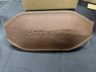 Harbinger 6'' Padded Brown Leather Weight Lifting Belt SIZE SMALL  -C7