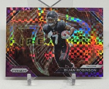 2023 BIJAN ROBINSON #'d /49 Panini Purple Power Prizm Fireworks SP RC Rookie ATL